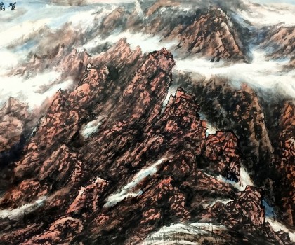 張寅強(qiáng)國(guó)畫(huà)《賀蘭浩氣圖》收藏于人民大會(huì)堂管理局